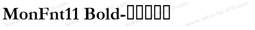 MonFnt11 Bold字体转换